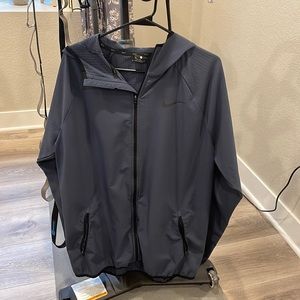 XL Navy Nike DRI-FIT Full-Zip Woven Training Hoodie